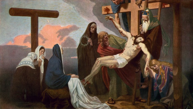 Jesu nedstigning från korset av Unbekannt Unbekannt