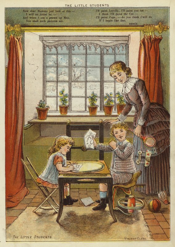 De små studenterna (chromolitho) av Vincent (after) Clare