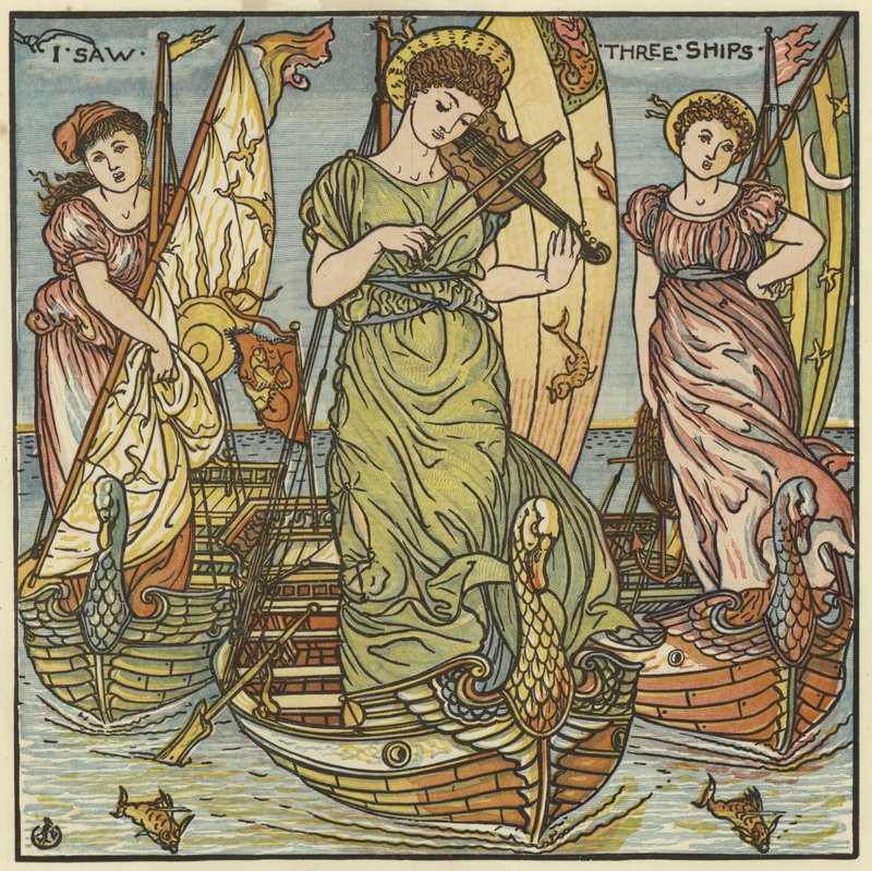 Jag såg tre skepp av Walter Crane