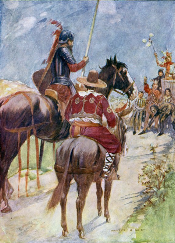 Illustration för Don Quijote av Walter Grieve