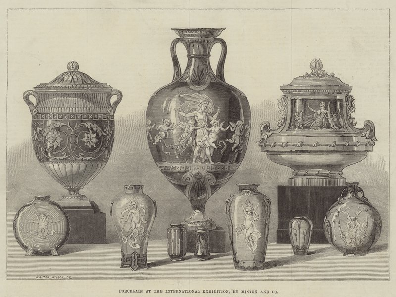 Porslin på den internationella utställningen, av Minton & Company av Thomas Walter Wilson