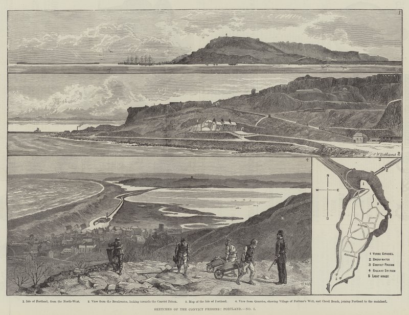 Skisser över de dömda fängelserna, Portland av Walter Bothams