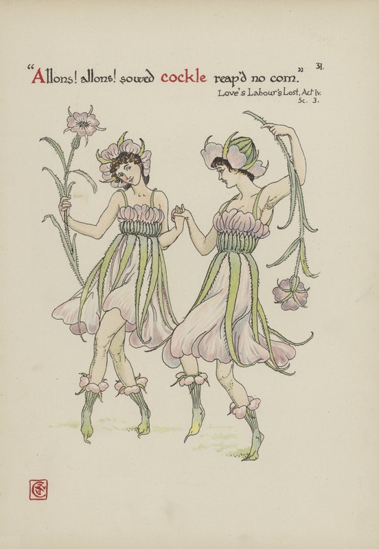 Blommor från Shakespeares trädgård av Walter Crane