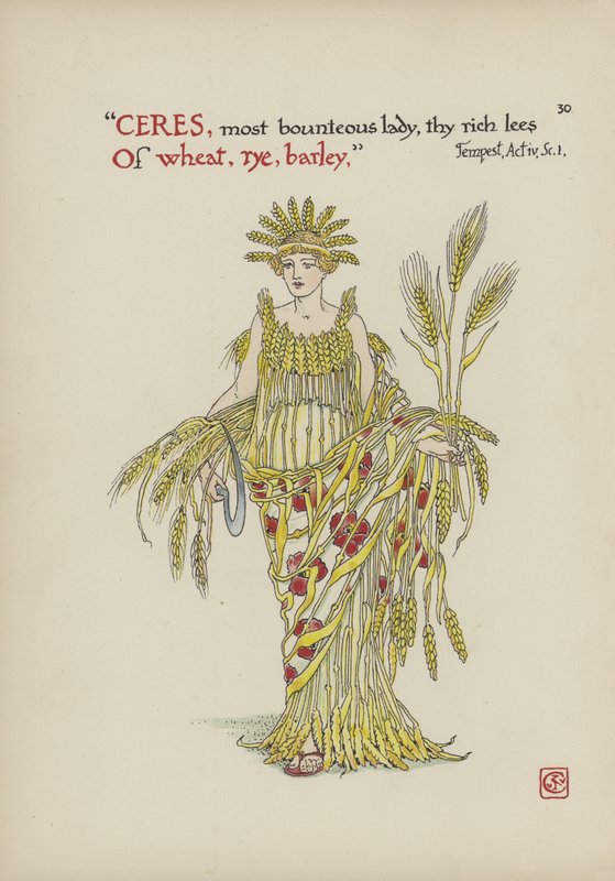 Blommor från Shakespeares trädgård av Walter Crane