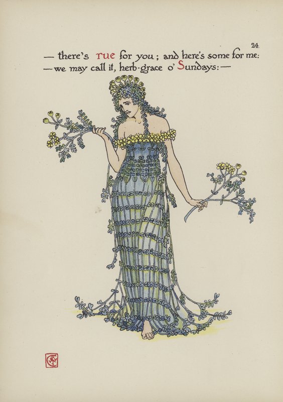 Blommor från Shakespeares trädgård av Walter Crane