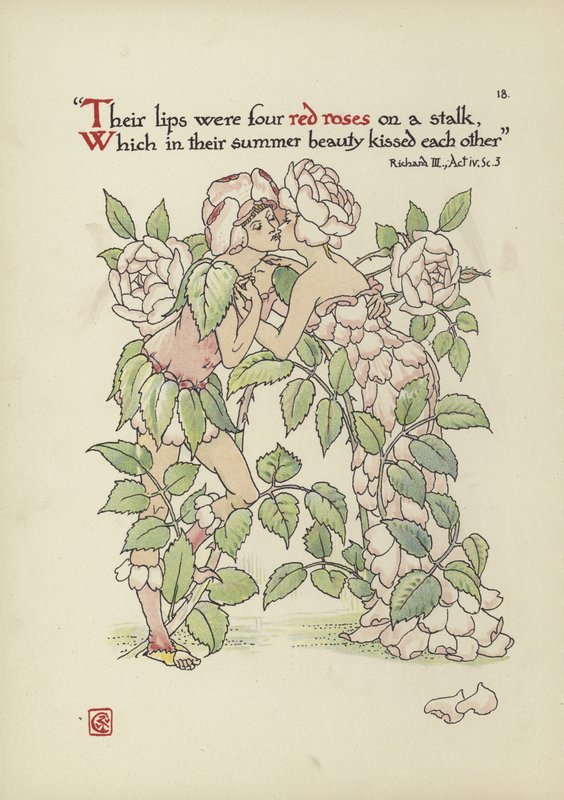 Blommor från Shakespeares trädgård av Walter Crane