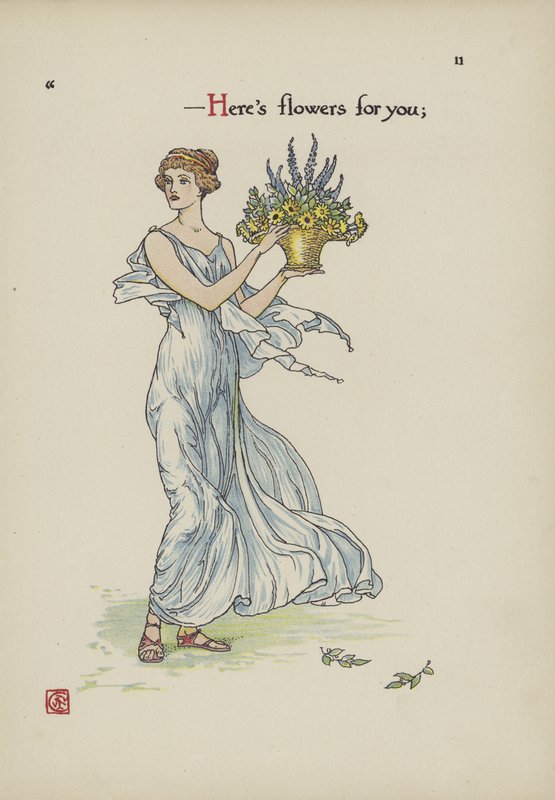 Blommor från Shakespeares trädgård av Walter Crane