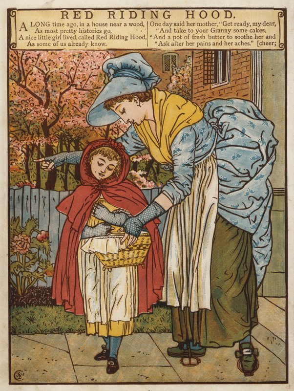Rödluva (färg litho) av Walter Crane