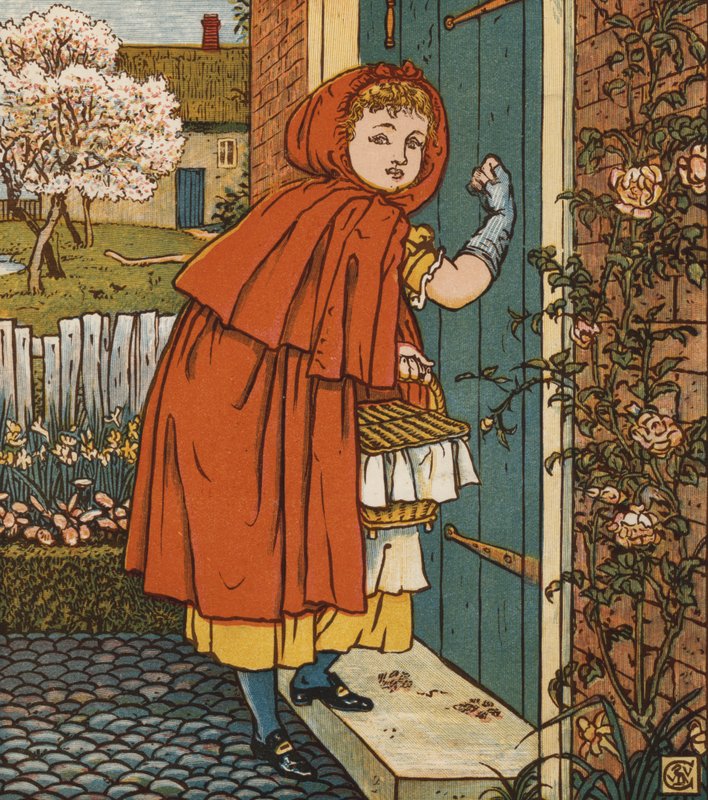 Rödluva (färg litho) av Walter Crane