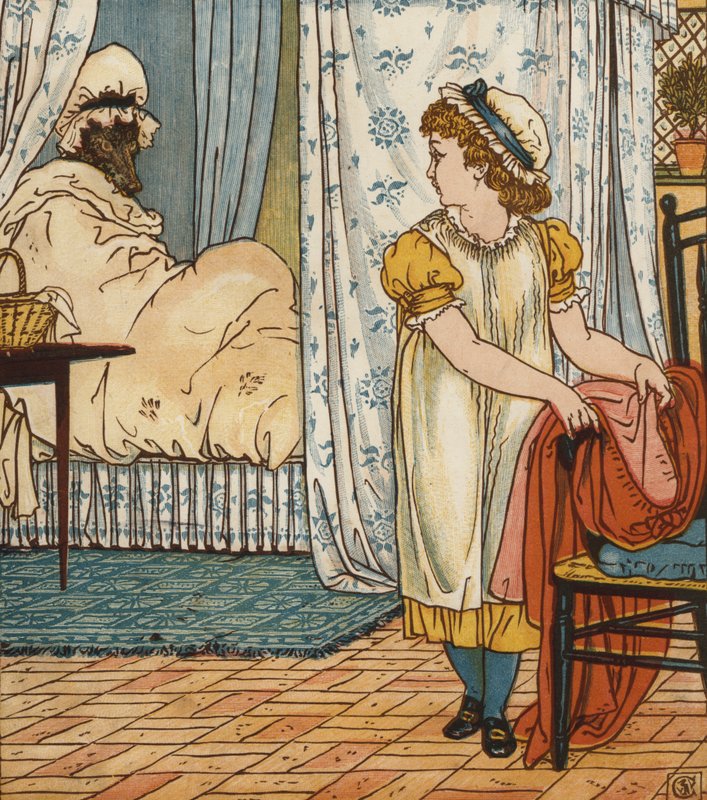 Rödluva (färg litho) av Walter Crane