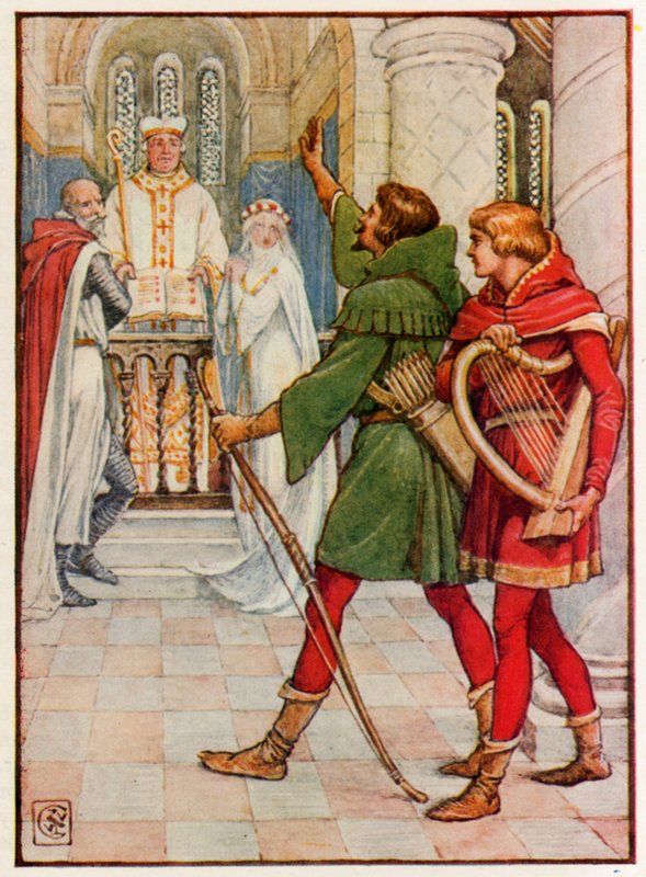 Robin Hood och Allin-a-Dale av Walter Crane