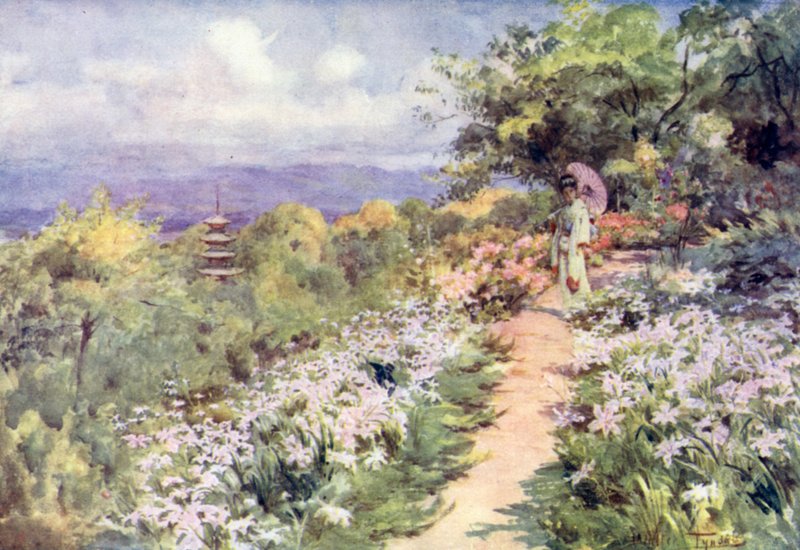 En Hillside Garden i Kyoto av Walter Frederick Roofe Tyndale