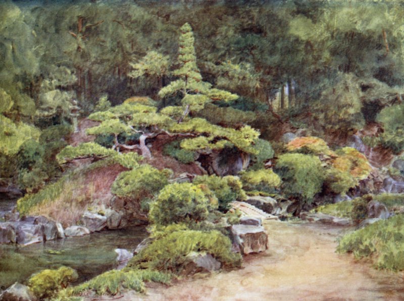 Buddhist Temple Garden, Kofu av Walter Frederick Roofe Tyndale