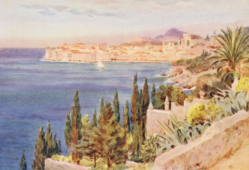 Ragusa (färglitografi) av Walter Frederick Roofe Tyndale