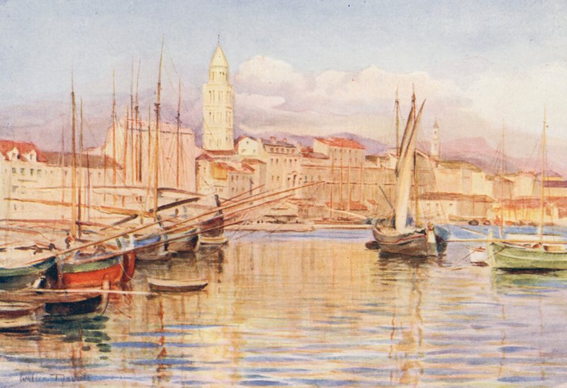Spalato (färglitografi) av Walter Frederick Roofe Tyndale