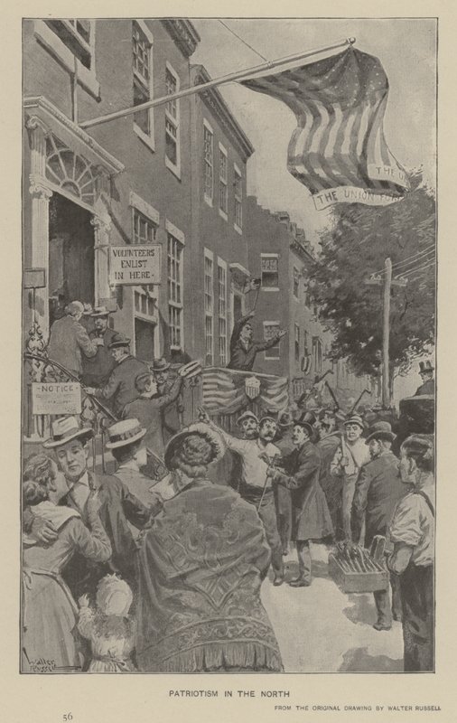 Patriotism i norr (litho) av Walter Russell