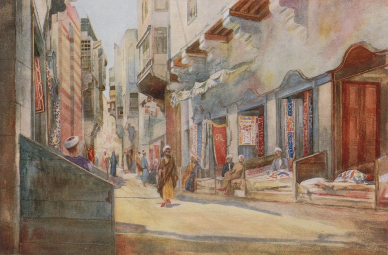 Tältmakarnas basar, Kairo av Walter Spencer Stanhope Tyrwhitt