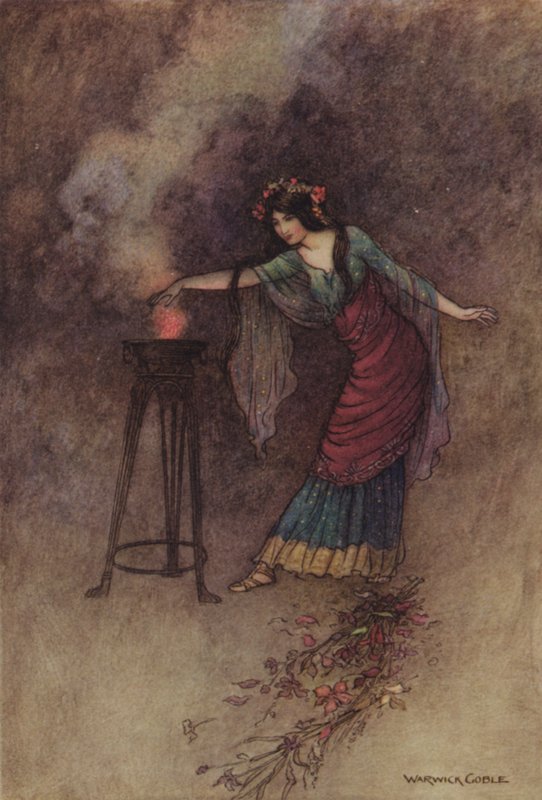 Geoffrey Chaucer, legenden om goda kvinnor av Warwick Goble