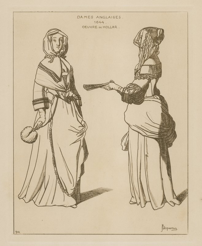 Engelska kvinnor, 1644 av Wenceslaus Hollar