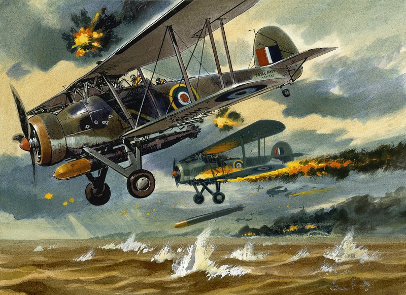 Flygplan under beskjutning av Wilf (20th century) Hardy