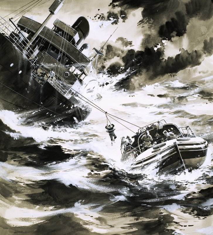 Räddning till sjöss av Wilf (20th century) Hardy
