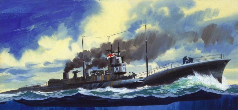 Suicide Subs (gouache på papper) av Wilf (20th century) Hardy