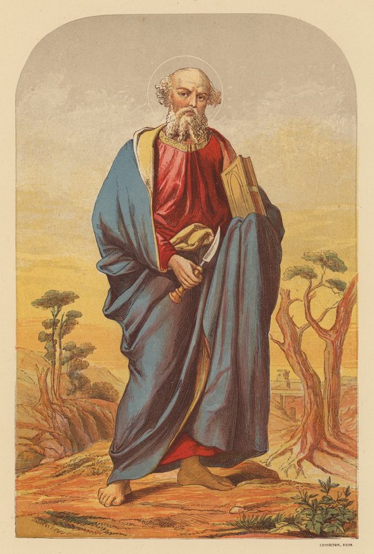 St Bartholomeus (färglitografi) av Wilhelm Kandler