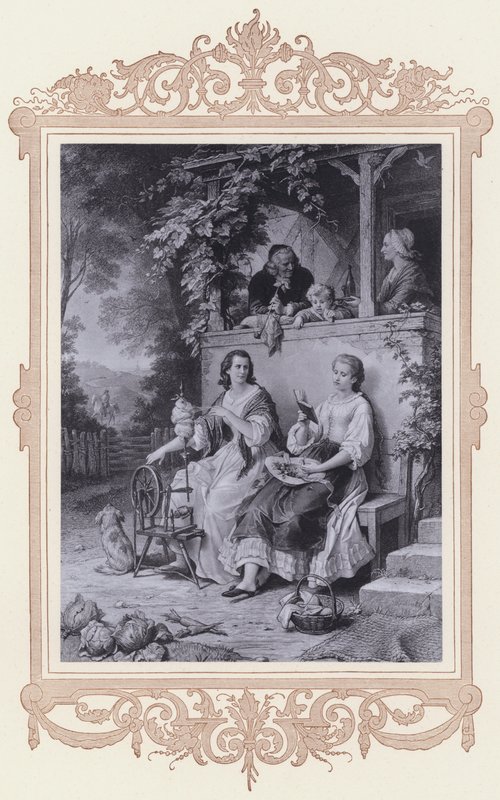 Friederike, sanning och poesi (litho) av Wilhelm von (after) Kaulbach