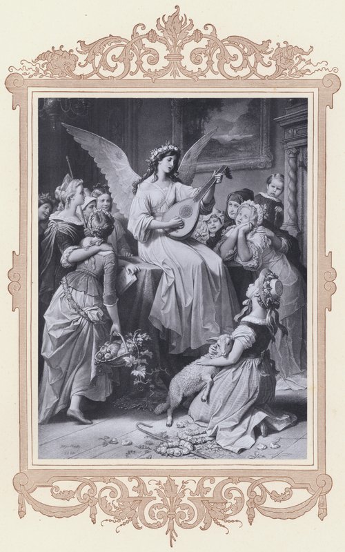Mignon, Wilhelm Meister (litho) av Wilhelm von (after) Kaulbach