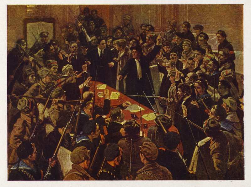 Gripandet av Rysslands provisoriska regering, Petrograd, ryska revolutionen 26 oktober 1917 av William B. Webb