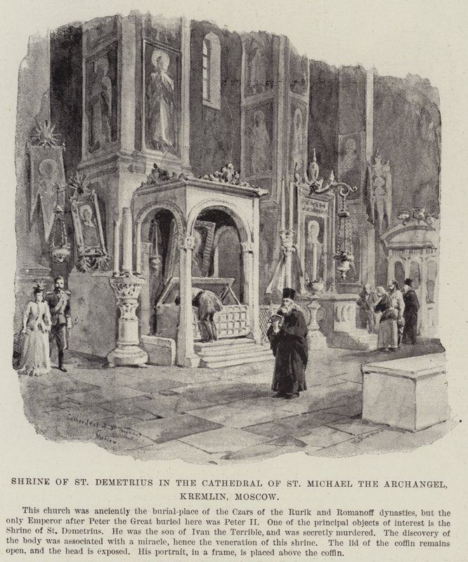 Demetriushelgedomen i ärkeängel Mikaels katedral, Kreml, Moskva av William Crimea Simpson