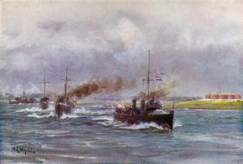 Tidiga "30 Knot" jagare av William Lionel Wyllie