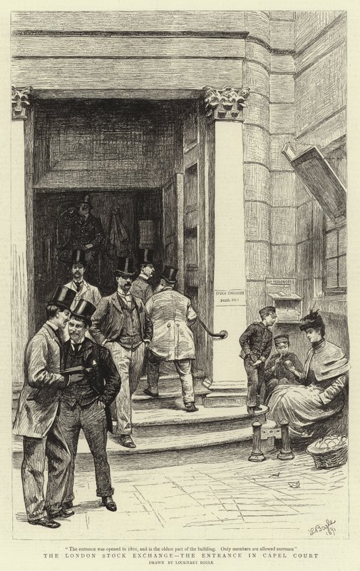 London Stock Exchange, ingången i Capel Court av William Lockhart Bogle