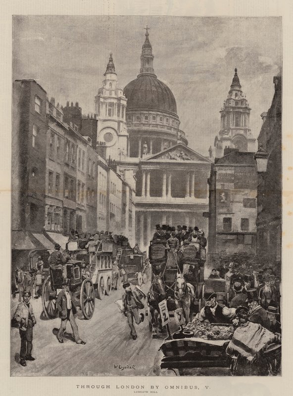 Genom London av Omnibus, V av William Logsdail