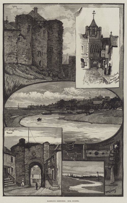 Vandringsskisser, Rye, Sussex av William Rainey