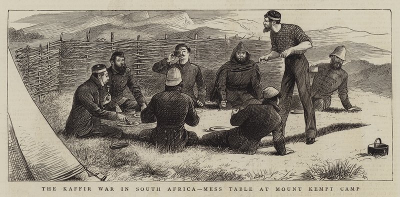 Kaffirkriget i Sydafrika, Mess Table på Mount Kempt Camp av William Ralston