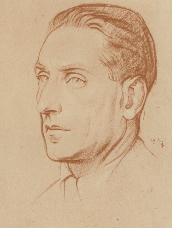 Compton Mackenzie (litho) av William (after) Rothenstein