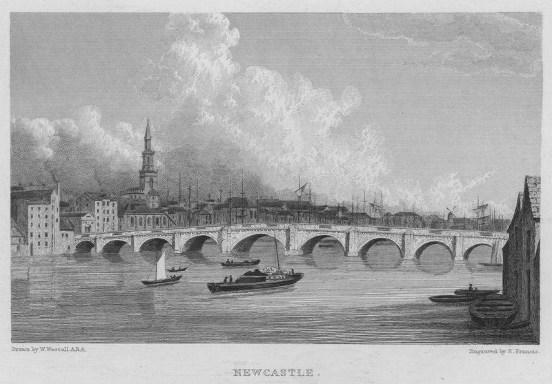 Newcastle (gravyr) av William (after) Westall