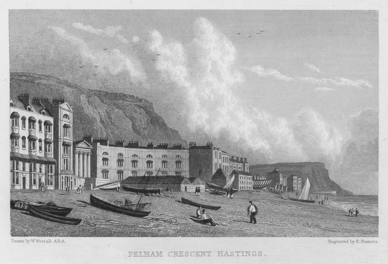 Pelham Crescent, Hastings (gravyr) av William (after) Westall