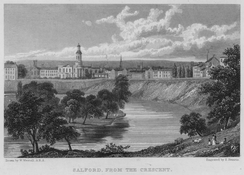 Salford, från Crescent (gravyr) av William (after) Westall