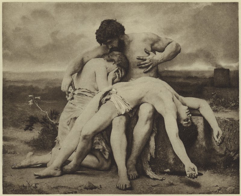 Den första sorgen (fotogravyr) av William Adolphe Bouguereau