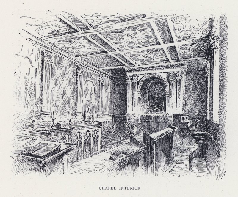 Kapellinteriör (gravyr) av William Alexander Ansted