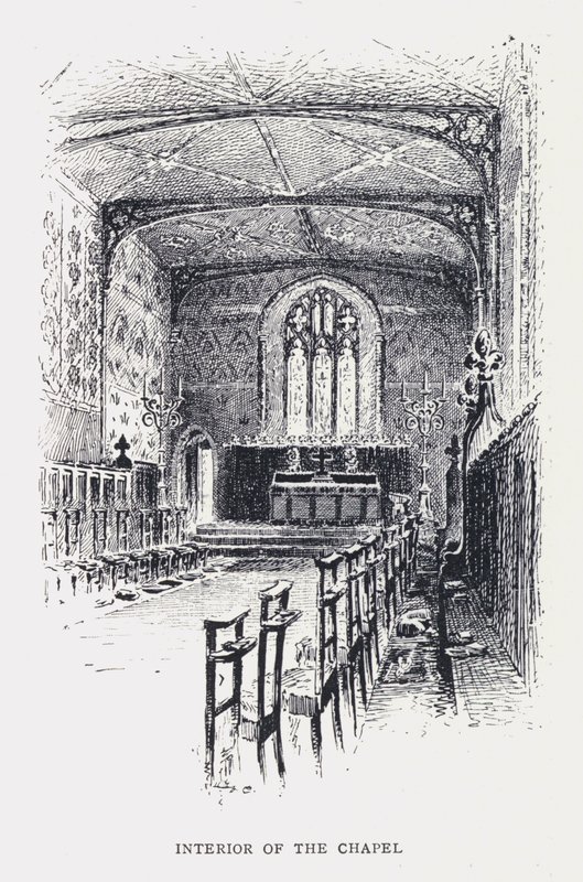 Inre av kapellet (gravyr) av William Alexander Ansted
