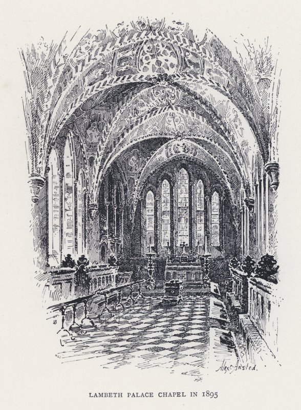 Lambeth Palace Chapel 1895 (gravyr) av William Alexander Ansted