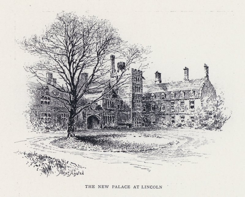 Det nya palatset i Lincoln (gravyr) av William Alexander Ansted