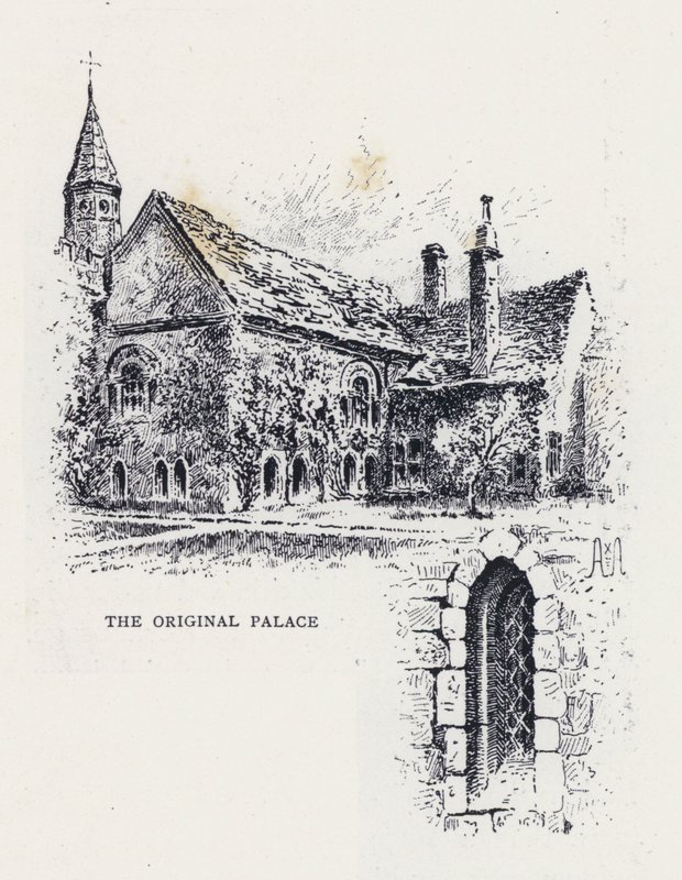 Det ursprungliga palatset (gravyr) av William Alexander Ansted