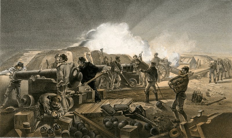 En varm natt i Batterierna av William Crimea Simpson