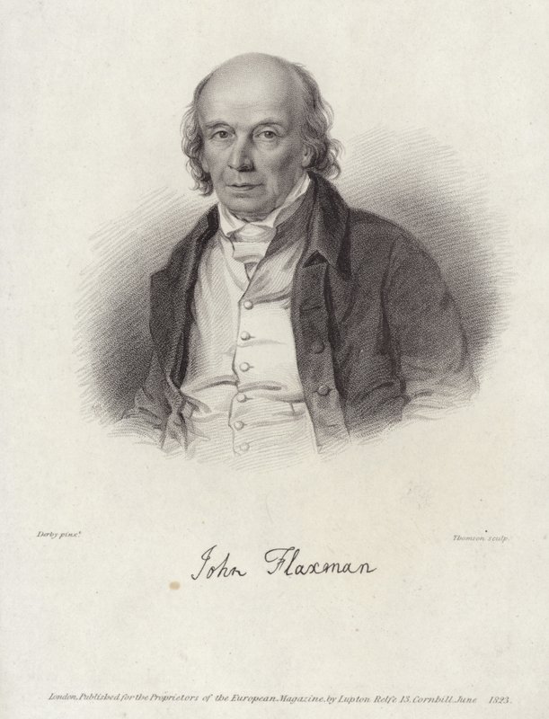Porträtt av John Flaxman av William Derby