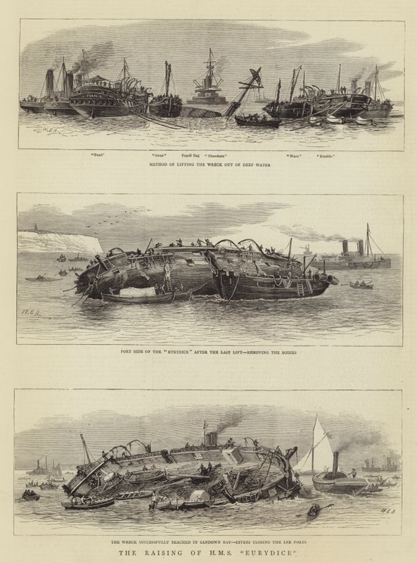 Uppvigling av HMS Eurydice av William Edward Atkins