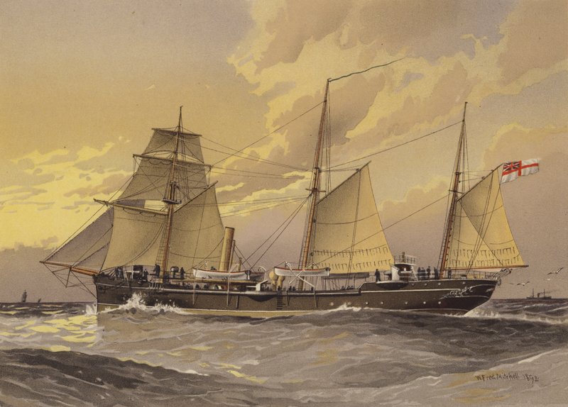 HMS Thrush, 1st class gunboat  av William Frederick Mitchell
